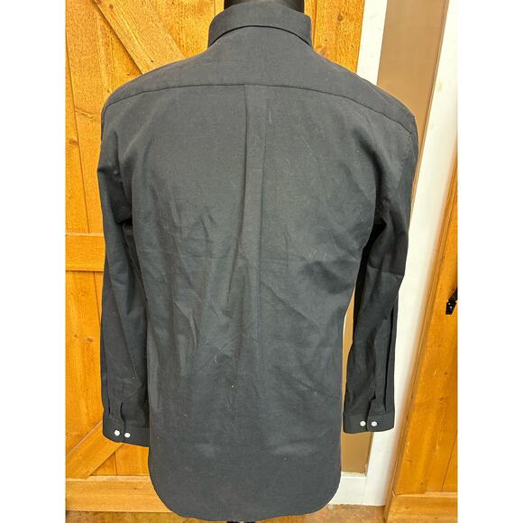 Men's XL Black Button Up Shirt Casual Dress GUC - Picture 3 of 4